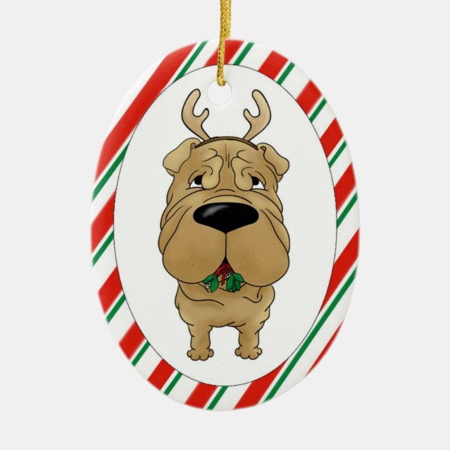 Shar-Pei Christmas Ornament (Front)