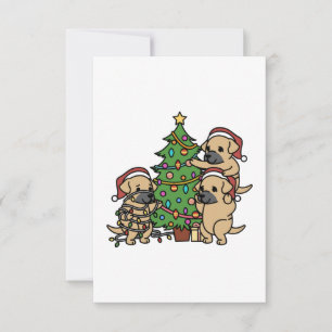 Shar Pei Christmas Tree Thank You Card