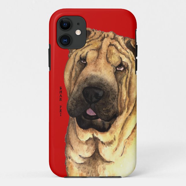 Shar-Pei Colour Block Case-Mate iPhone Case (Back)