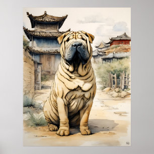 Shar Pei - Dog Art Print