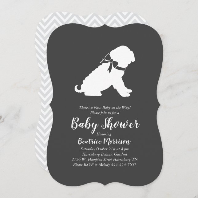 Shar-Pei Dog Baby Shower Gender Neutral Invitation (Front/Back)