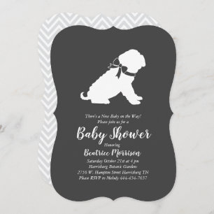 Shar-Pei Dog Baby Shower Gender Neutral Invitation