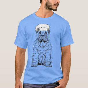 Shar Pei Dog Cook Chef Funny Cooking T-Shirt