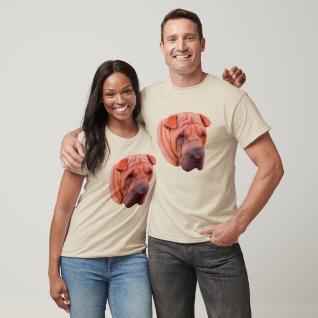 Shar Pei Dog Face T-Shirt (Unisex)