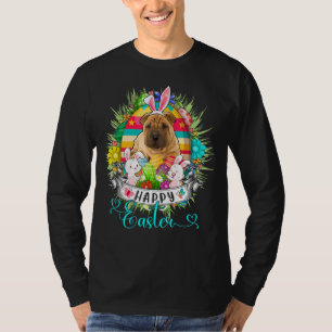 Shar Pei Dog In Easter Eggs Basket Bunnies Happy E T-Shirt