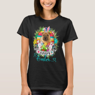 Shar Pei Dog In Easter Eggs Basket Bunnies Happy E T-Shirt