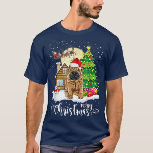 Shar Pei Dog Merry Christmas Dog Lover T-Shirt