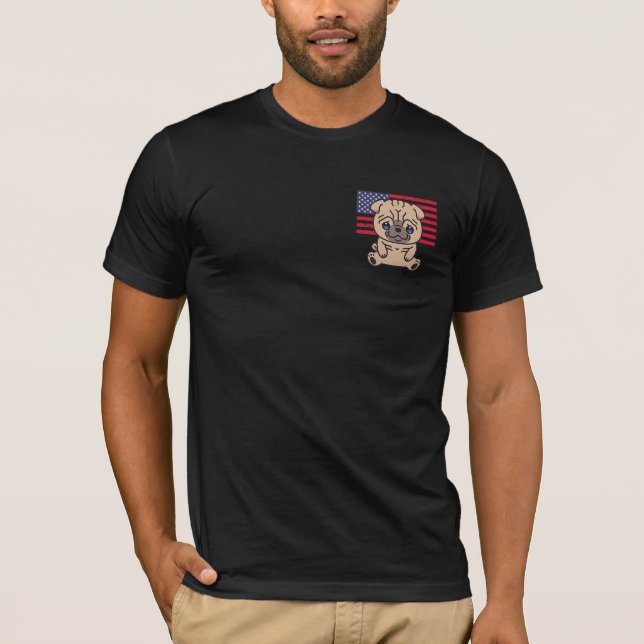 Shar Pei Dog Owner 4th Of July Patriotic Usa Ameri T-Shirt (Front)