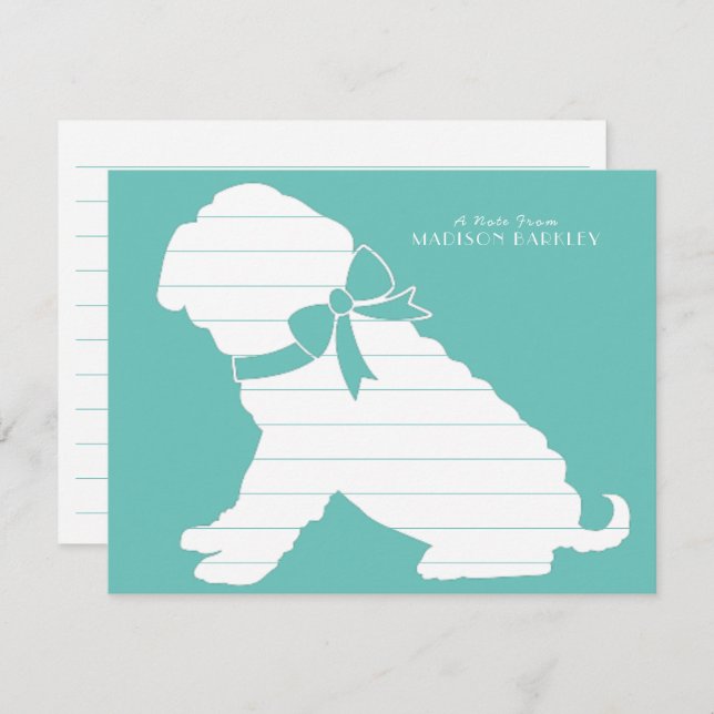 Shar Pei Dog Puppy Thank You Card (Front/Back)