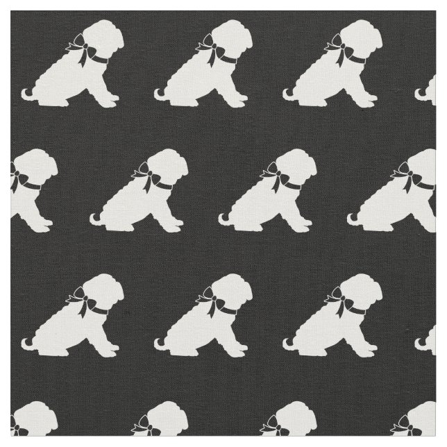 Shar Pei Dog Silhouette Pet Fabric (Close Up)