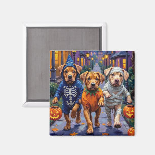 Shar Pei Dogs Trick-or-Treating Halloween Costumes Magnet