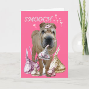 SHAR-PEI GIVES KISSES AND SMOOCHES HOLIDAY CARD