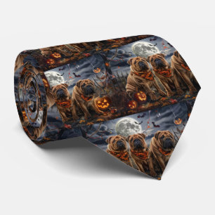 Shar Pei Halloween Spooky Tie