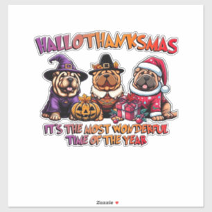 Shar Pei Halloween Thanksgiving Christmas Classic