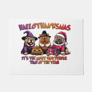 Shar Pei Halloween Thanksgiving Christmas Classic Doormat