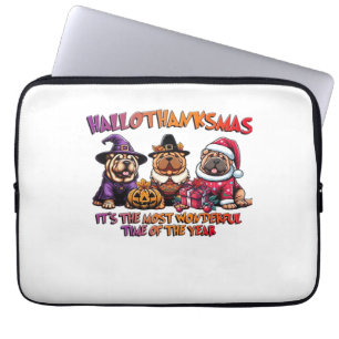 Shar Pei Halloween Thanksgiving Christmas Classic  Laptop Sleeve