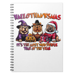 Shar Pei Halloween Thanksgiving Christmas Classic  Notebook