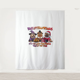 Shar Pei Halloween Thanksgiving Christmas Classic  Tapestry