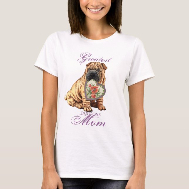 Shar-Pei Heart Mum T-Shirt (Front)