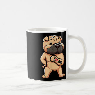 Shar Pei I Love Dad Funny Dog Tattoo _1 Coffee Mug