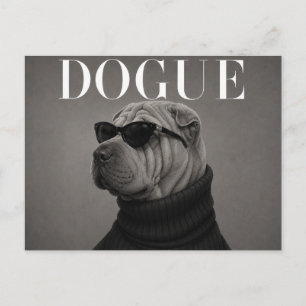 Shar Pei Luxury Fashion Editorial Postcard