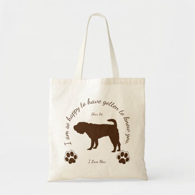 Shar Pei Original bag for you and your dog トートバッグ (Front)
