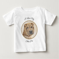 Shar Pei Painting - Cute Original Dog Art