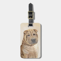 Shar Pei Painting - Cute Original Dog Art