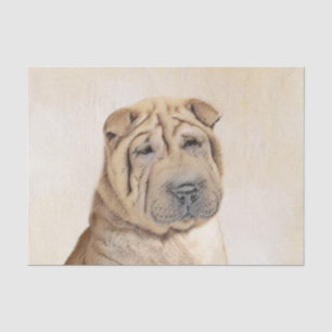 Shar Pei Painting - Cute Original Dog Art Tissue Paper
