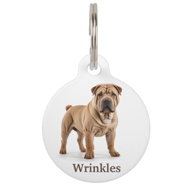 Shar-Pei Personalise Pet Tag (Front)