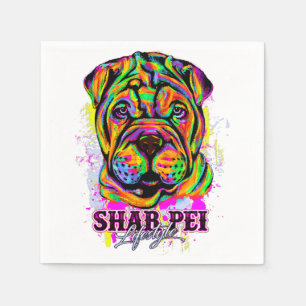 Shar Pei Puppy Dog Lifestyle Napkin