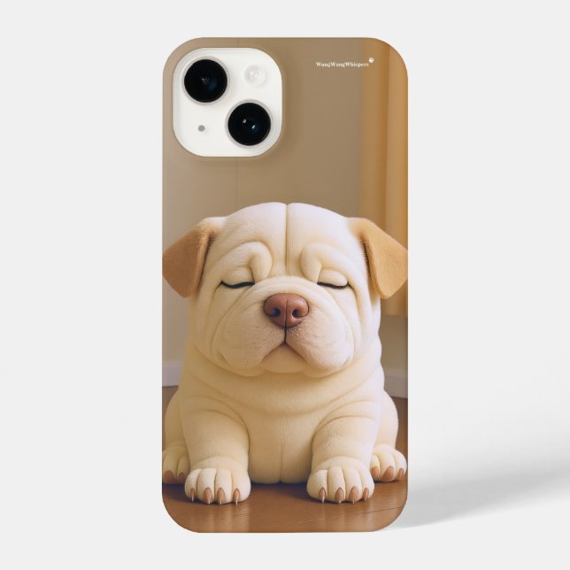 Shar Pei Puppy - Soft Serenity by WangWang iPhone Case (Back)