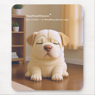 Shar Pei Puppy - Soft Serenity by WangWang Mouse Mat