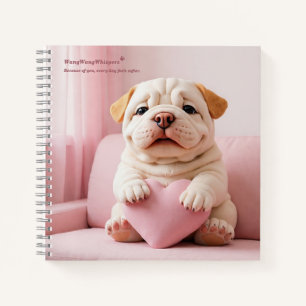 Shar Pei Puppy – Sweet Embrace by WangWang Notebook