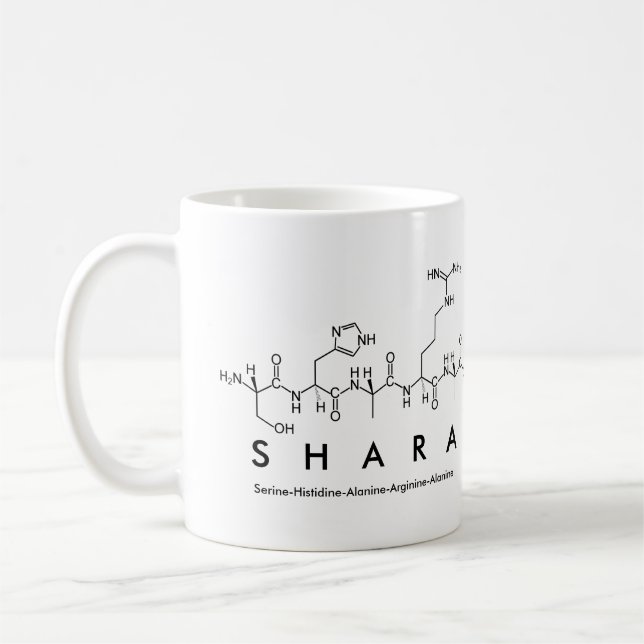 Shara peptide name mug (Left)