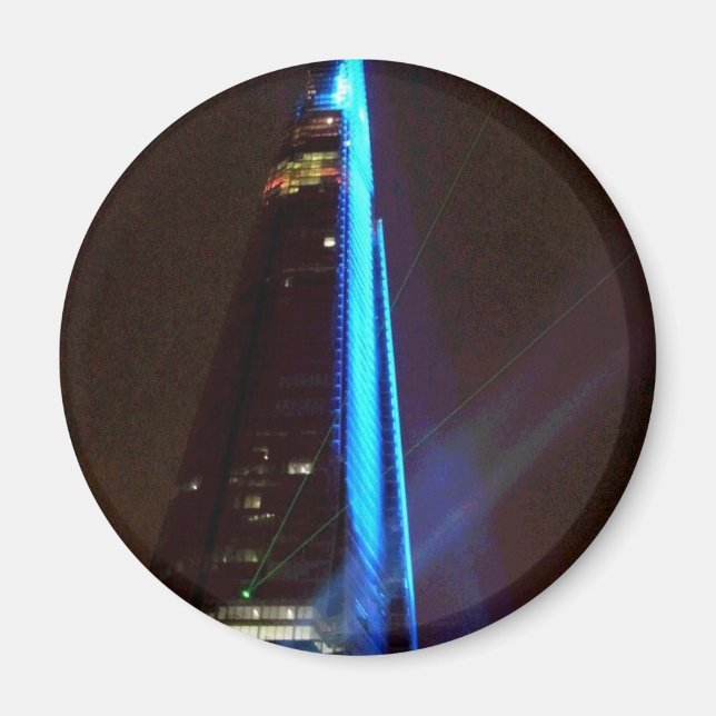 Shard Laser Light Show Opening Night Magnet (Front)