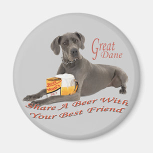 Share A Beer With Great Dane Magnet
