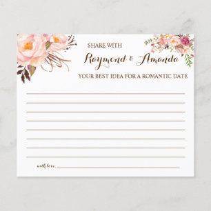 Share a Date Idea for Couple Bridal Shower Card