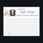 Share a Date Idea for Couple Bridal Shower card<br><div class="desc">Make it your own by adding your text (and personal photos). To access advanced editing tools,  please go to "Personalise",  scroll down and press the "click to customise further" link. See the full collection for all matching designs!</div>