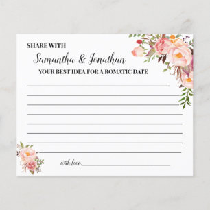 Share a Date Idea for the Happy Couple Shower card
