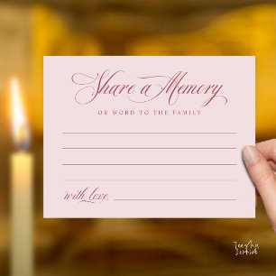 Share a Memory Funeral Service Memorial Card