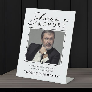 Share a Memory Funeral Sign with Photo