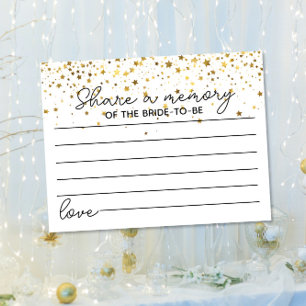 share a memory game bridal shower postcard