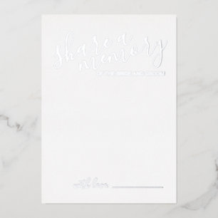 'Share a Memory' Modern Script Wedding Silver