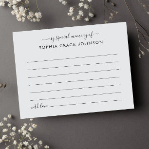 Share A Memory Simple Funeral Postcard