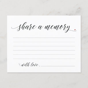 Share A Memory Sympathy, Memorial Note Card