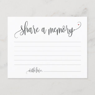 Share A Memory Sympathy, Memorial Note Card