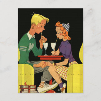 Share a Milk Shake -Vintage  Wedding Invitation