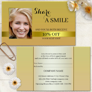 Share A Smile Gold Referral Business Card