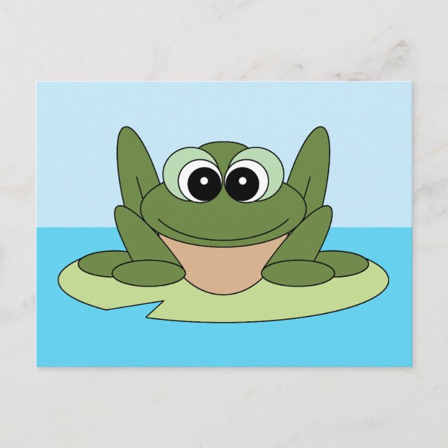 Share a Smile Happy Frog Postcard (Front)